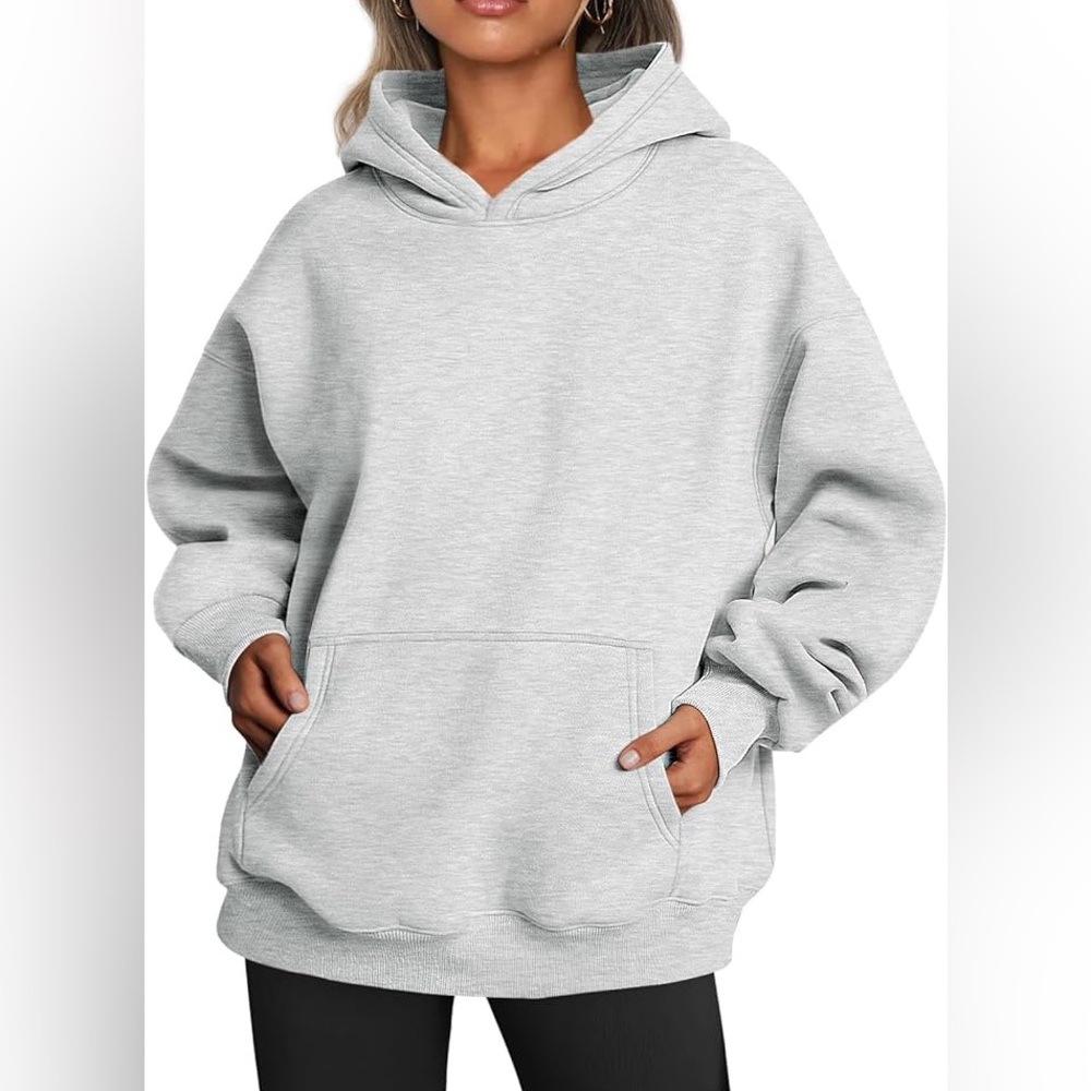 “Amazon Trendy Queen” Gray Women's Crew Neck Sweater